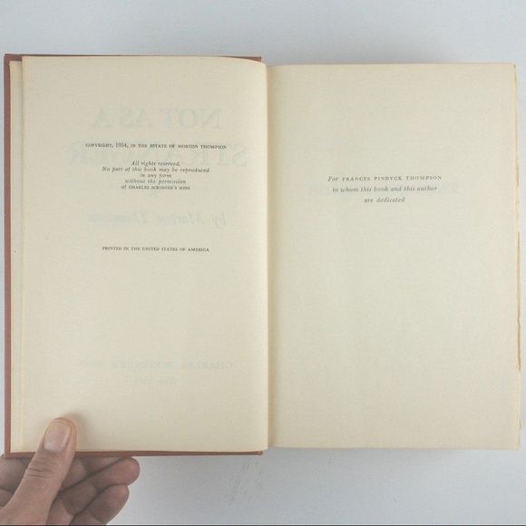 2/$50 - 1954 Not as a Stranger by Morton Thompson - Picture 6 of 15